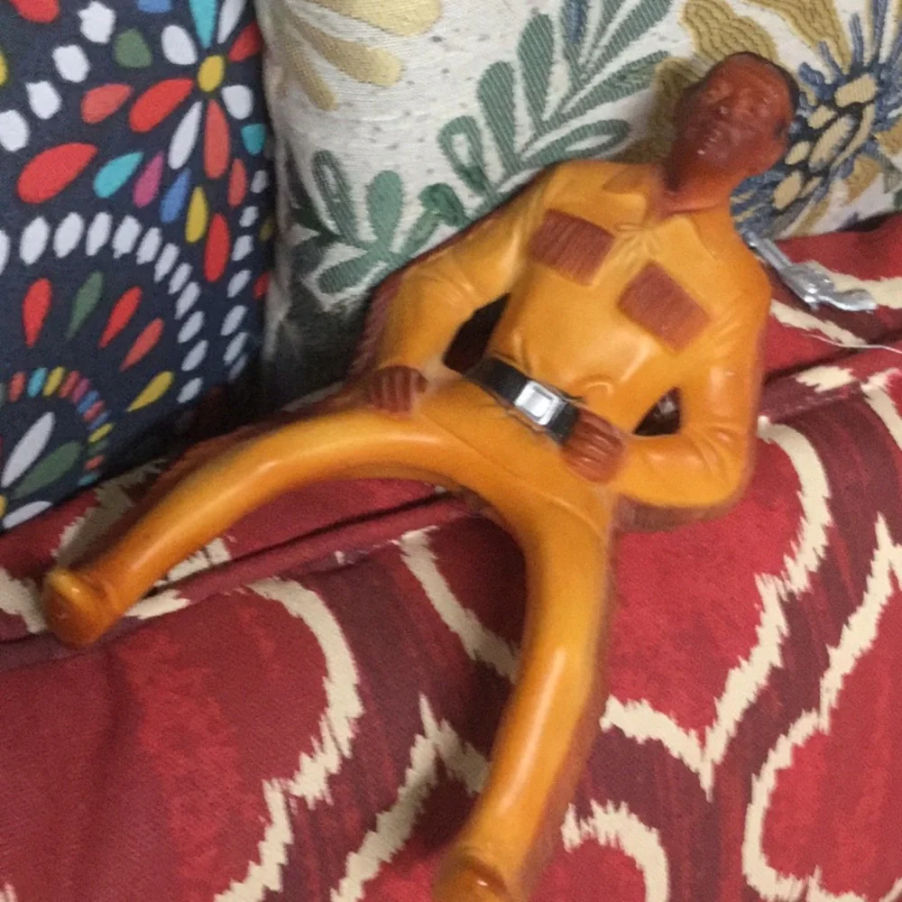 Vintage antique estate collector Indian plastic riding statue cowgirl cowboy